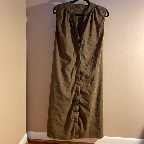 Vince Linen Midi Dress Size S - Picture 1 of 5